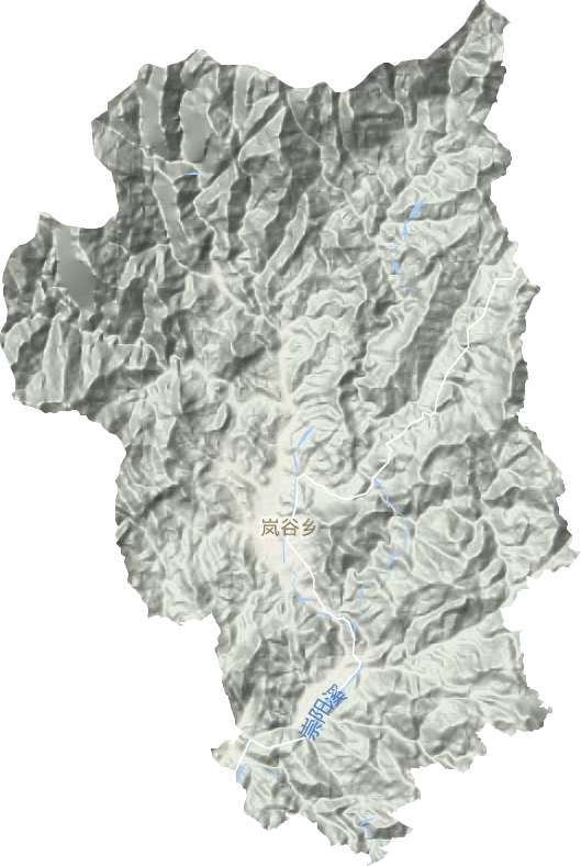 岚谷乡地形地图