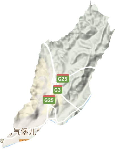 建安街道地形地图