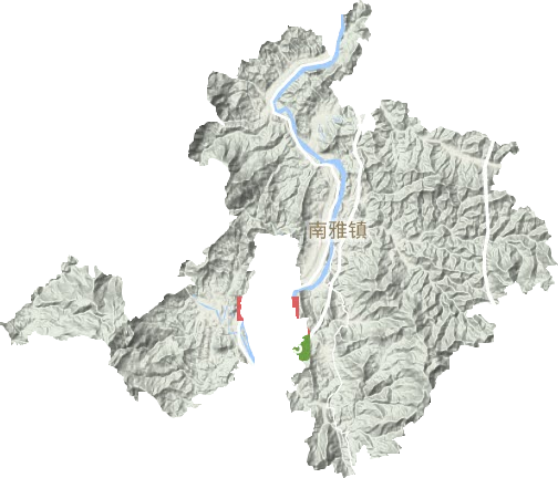 南雅镇地形地图