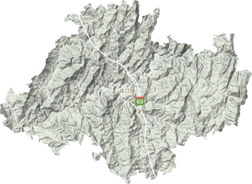 迪口镇地形地图