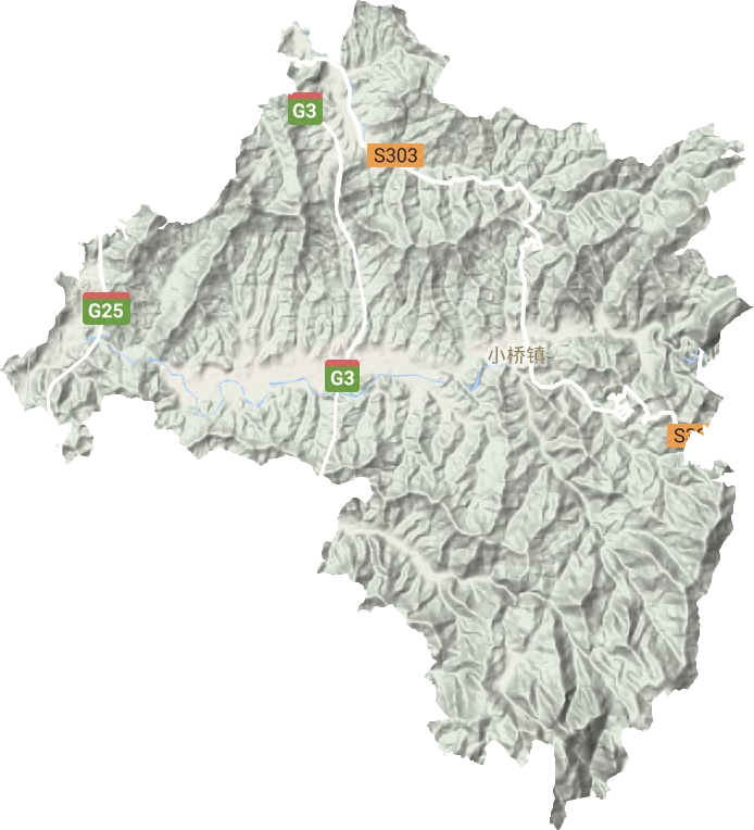 小桥镇地形地图