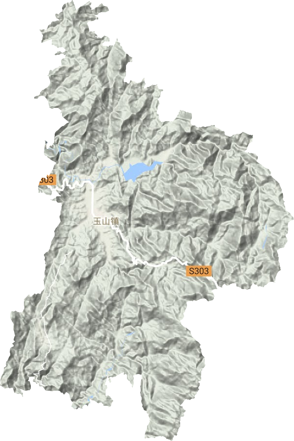 玉山镇地形地图