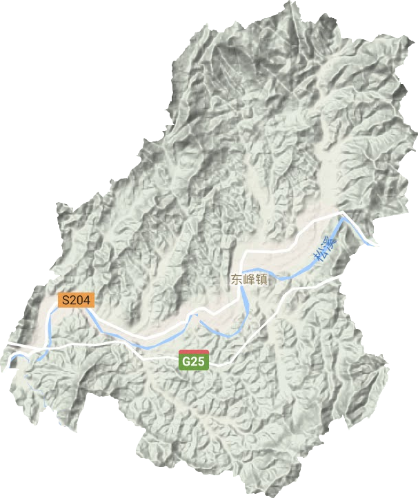 东峰镇地形地图