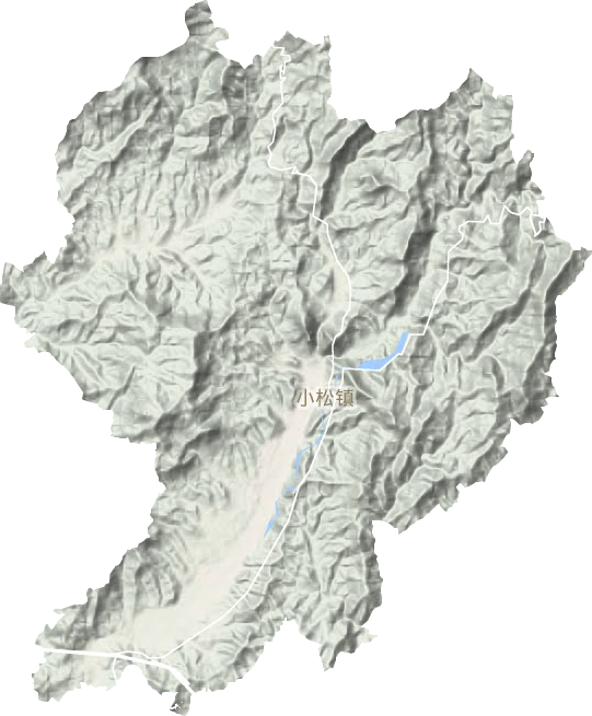 小松镇地形地图