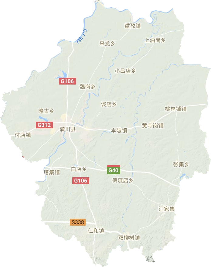 潢川县地形地图