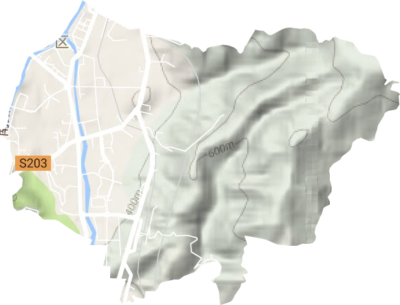 南城街道地形地图