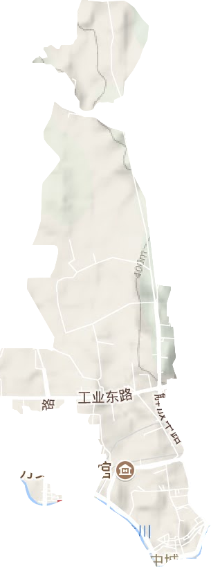 中城街道地形地图