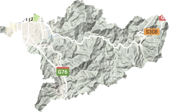 曹溪街道地形地图