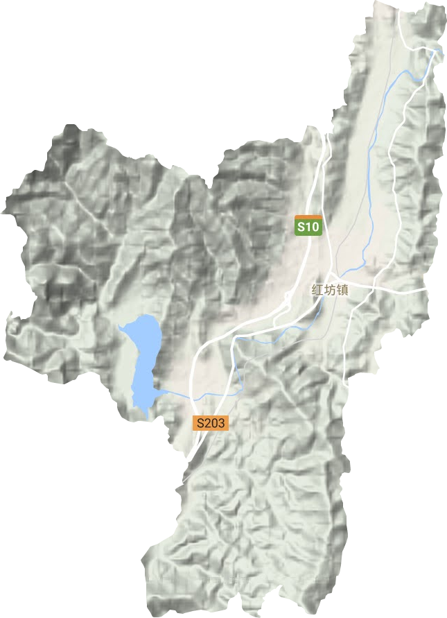 红坊镇地形地图