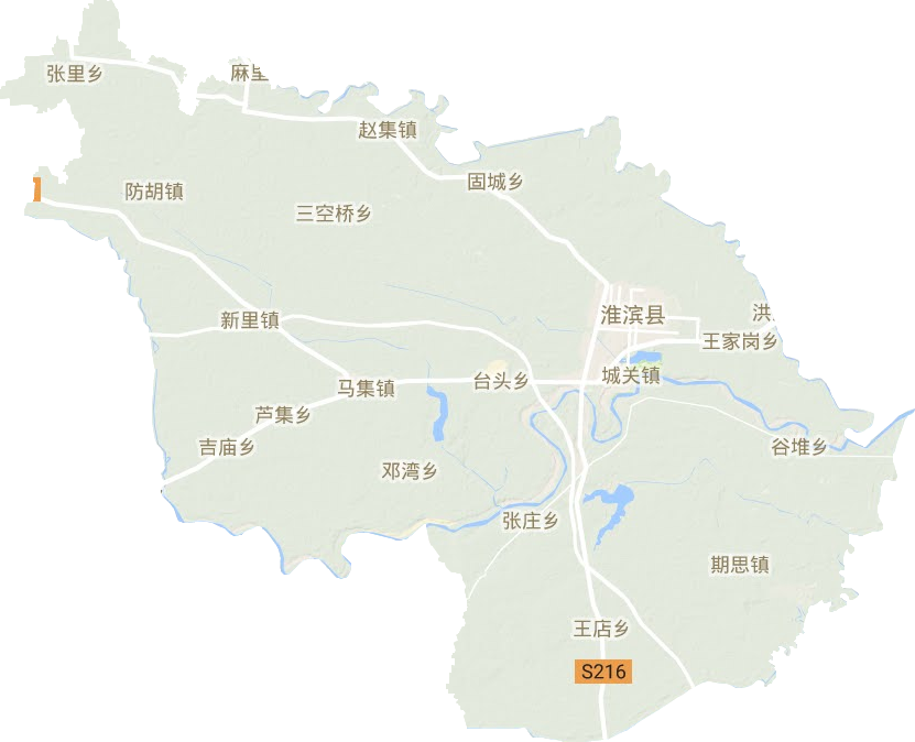 淮滨县地形地图