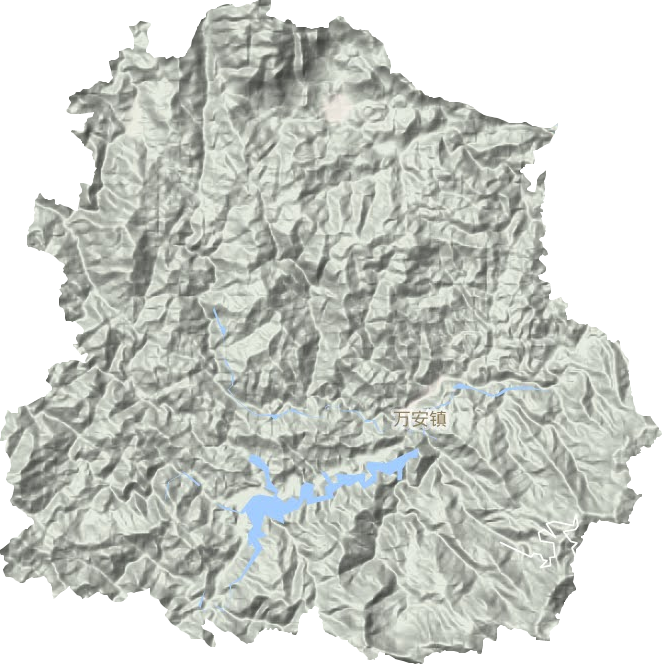 万安镇地形地图
