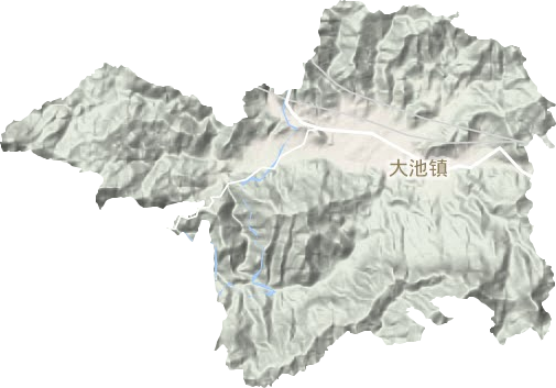 大池镇地形地图