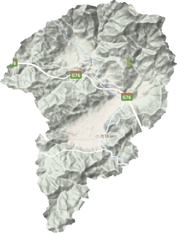 小池镇地形地图