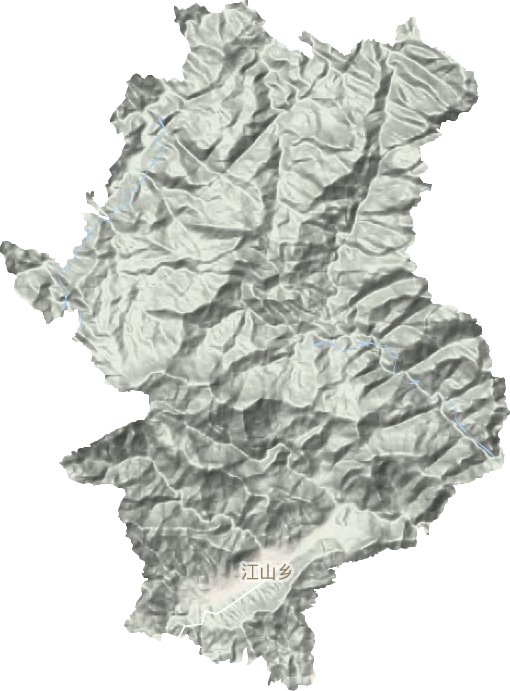 江山镇地形地图