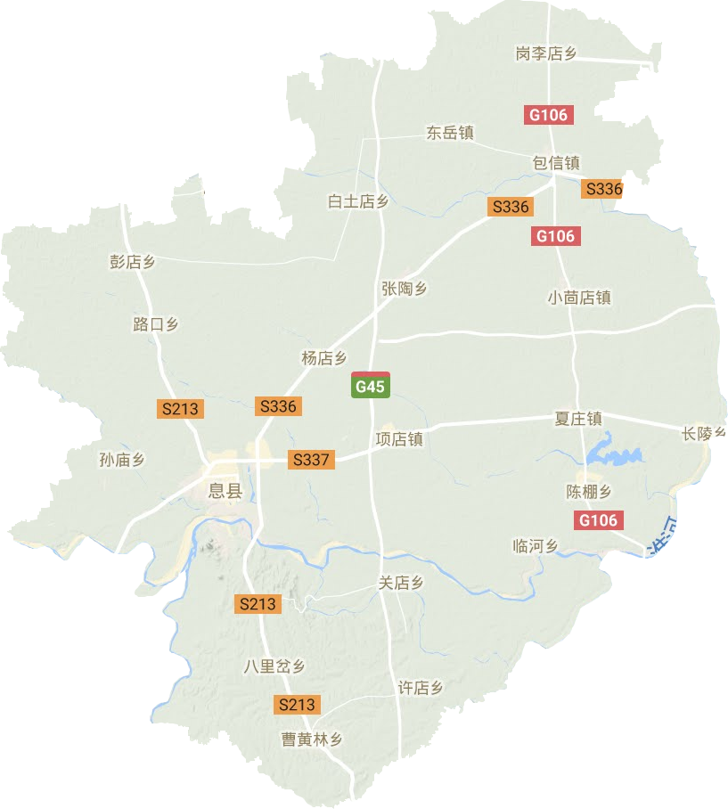 息县地形地图