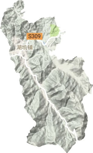 湖坑镇地形地图
