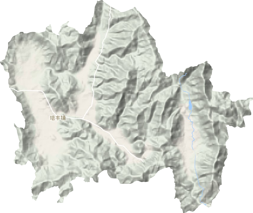 培丰镇地形地图