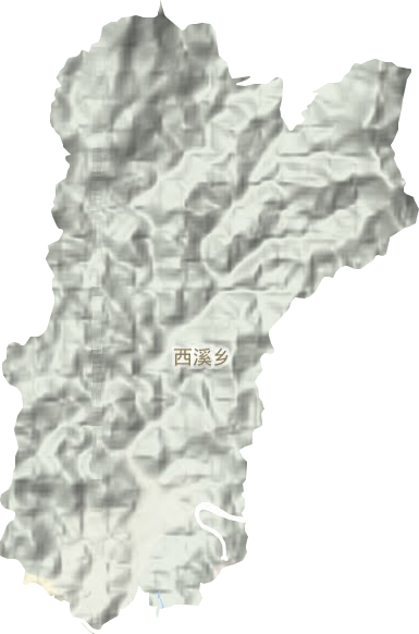 西溪乡地形地图