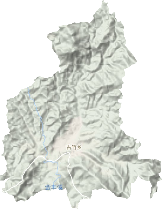 古竹乡地形地图
