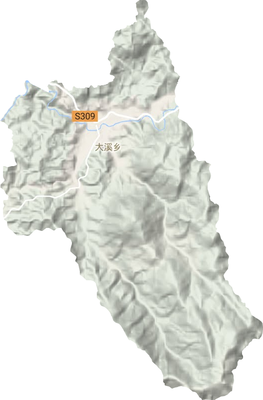 大溪乡地形地图