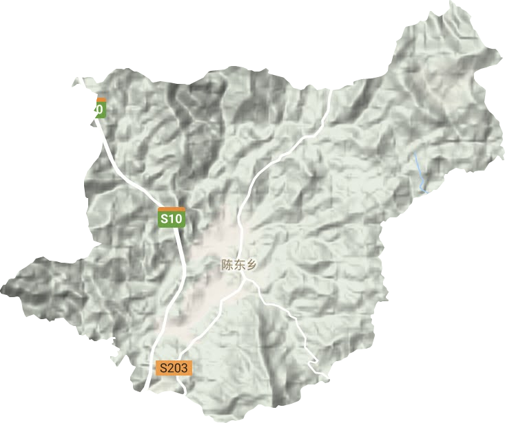 陈东乡地形地图