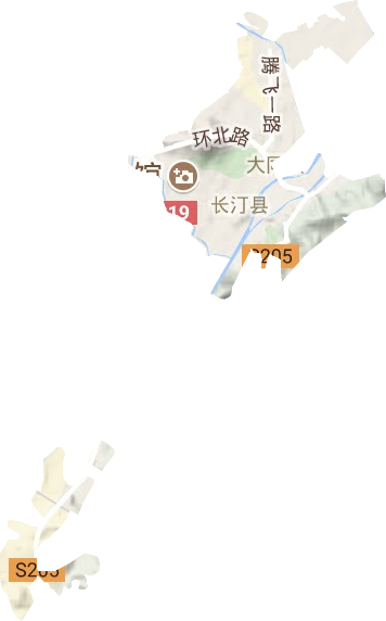 汀州镇地形地图