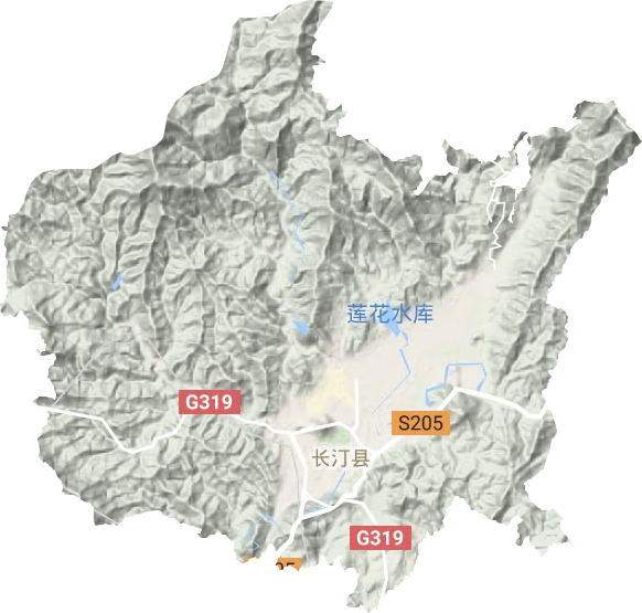 大同镇地形地图