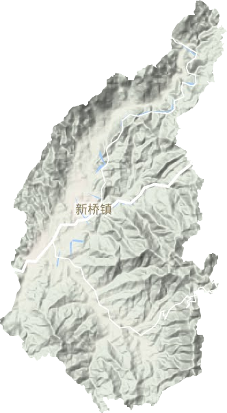 新桥镇地形地图