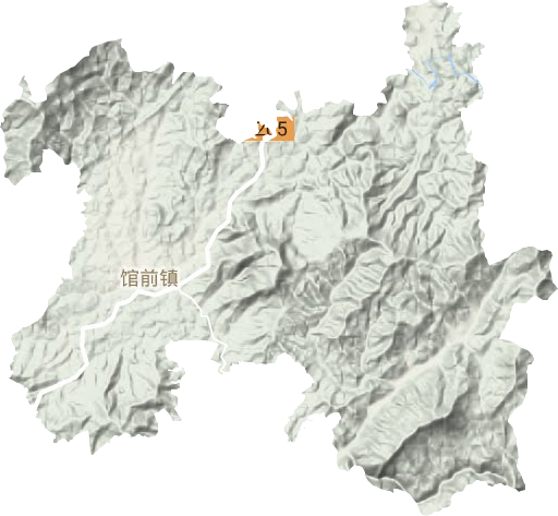 馆前镇地形地图