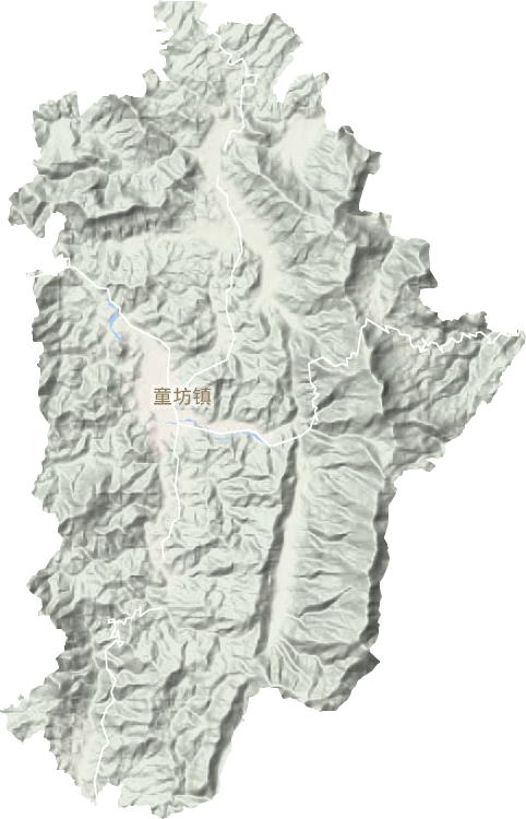 童坊镇地形地图