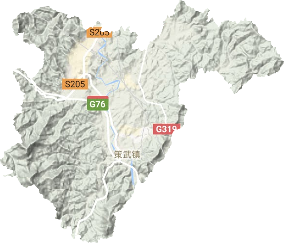 策武镇地形地图