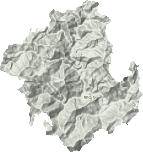 庵杰乡地形地图