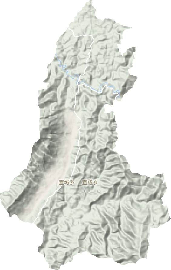 宣成乡地形地图