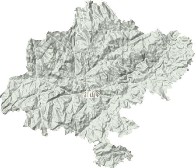 红山乡地形地图