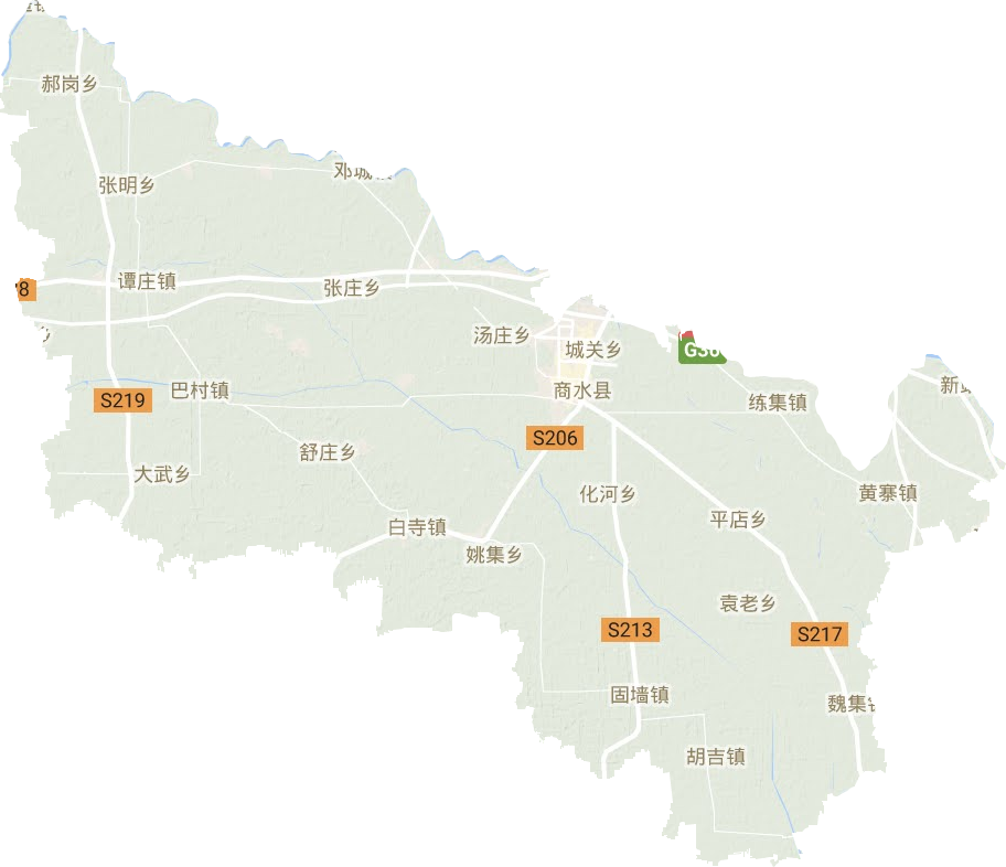 商水县地形地图