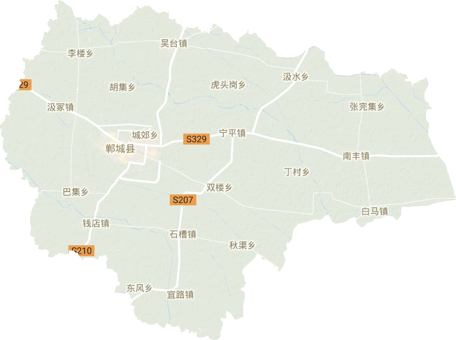 郸城县地形地图