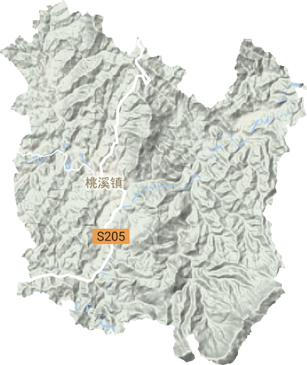 桃溪镇地形地图