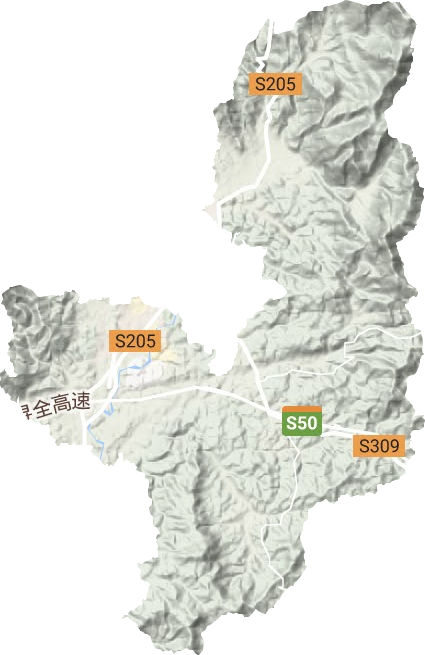 城厢镇地形地图
