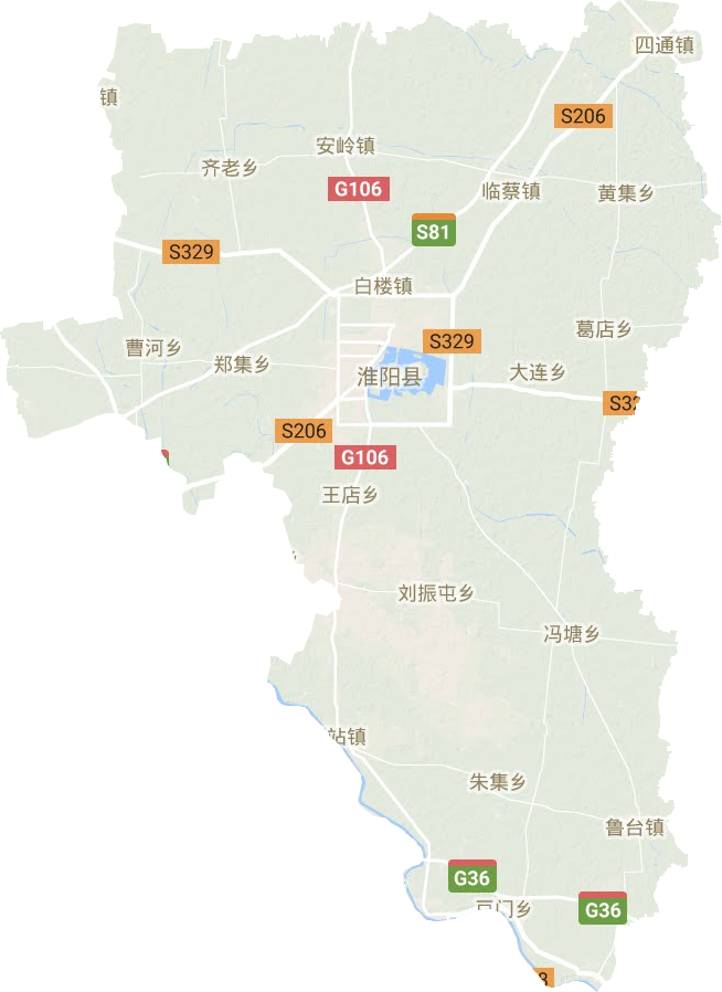 淮阳区地形地图