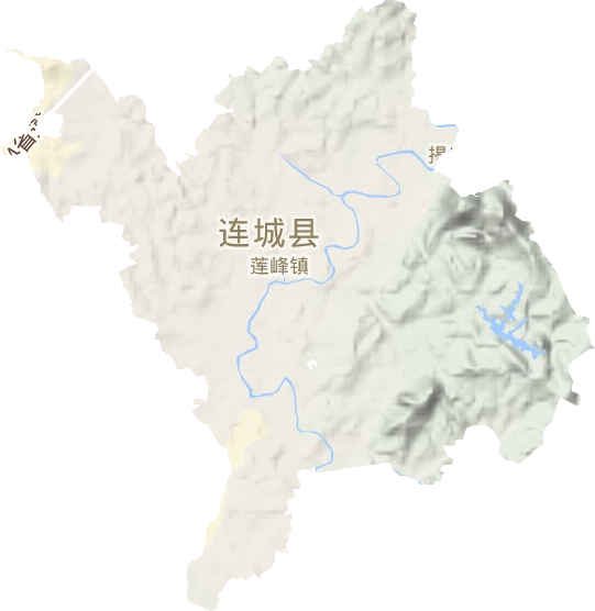 莲峰镇地形地图