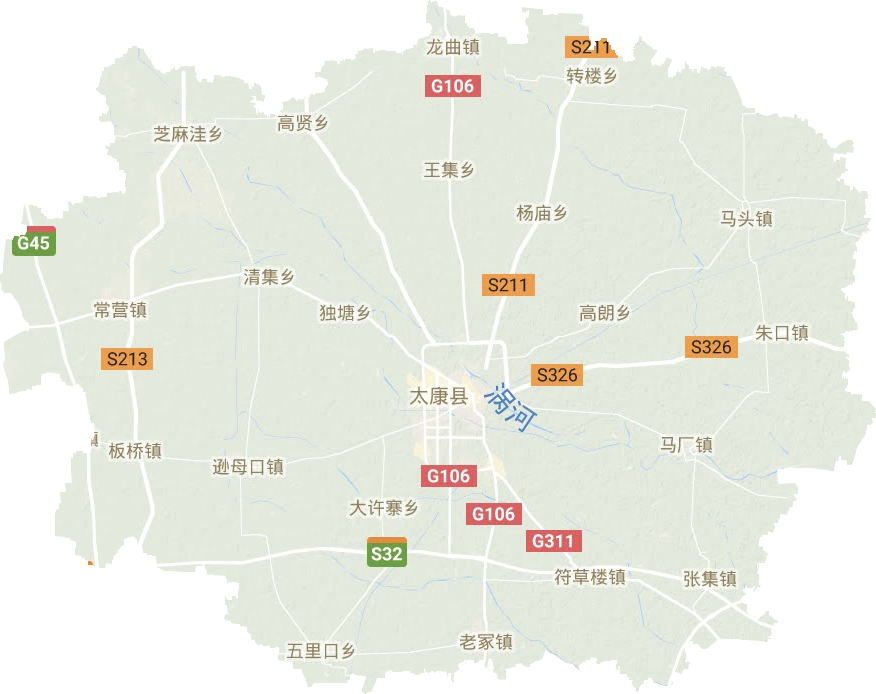 太康县地形地图