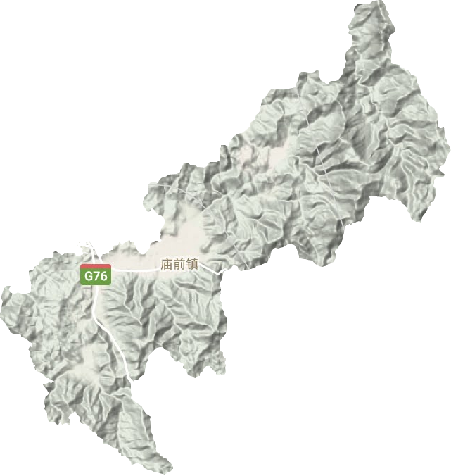 庙前镇地形地图