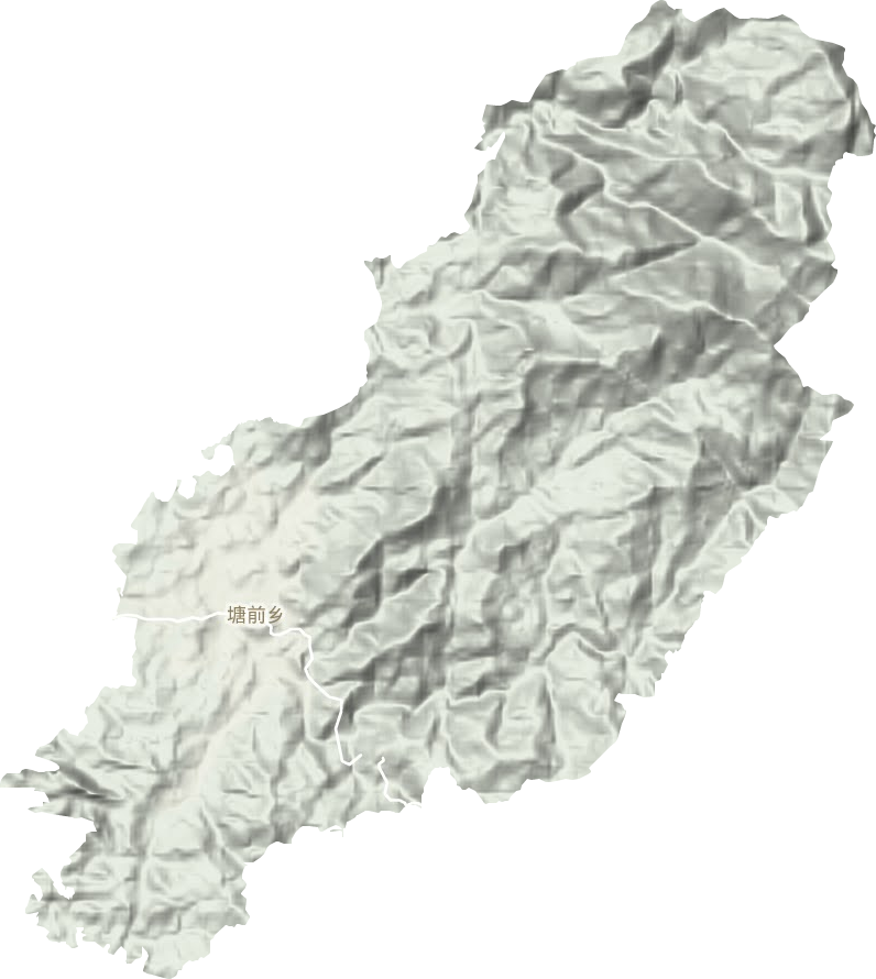 塘前乡地形地图