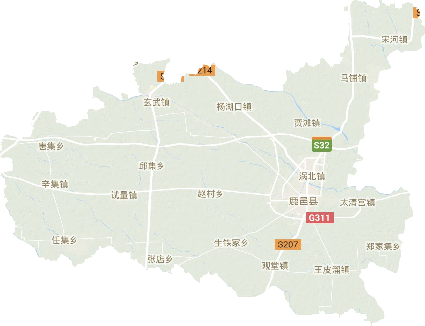 鹿邑县地形地图