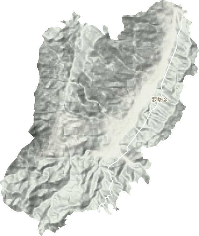 罗坊乡地形地图