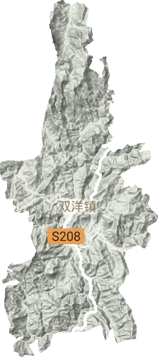 双洋镇地形地图