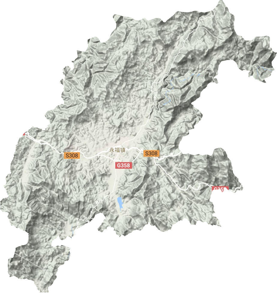 永福镇地形地图