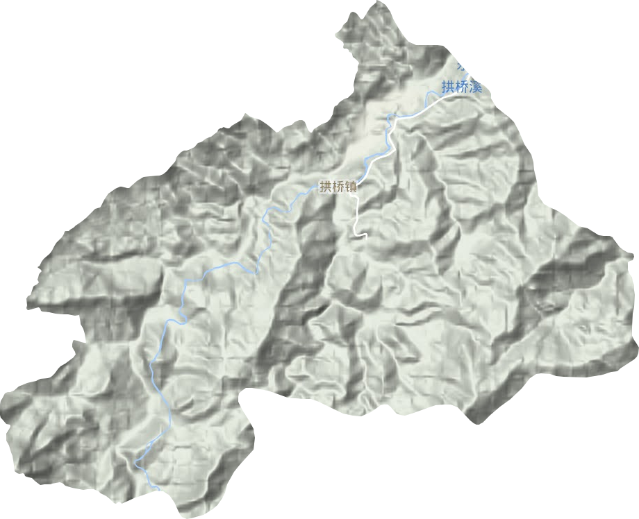 拱桥镇地形地图