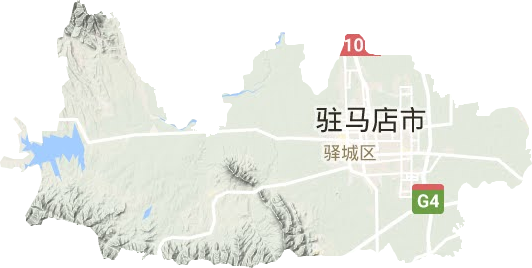 驿城区地形地图