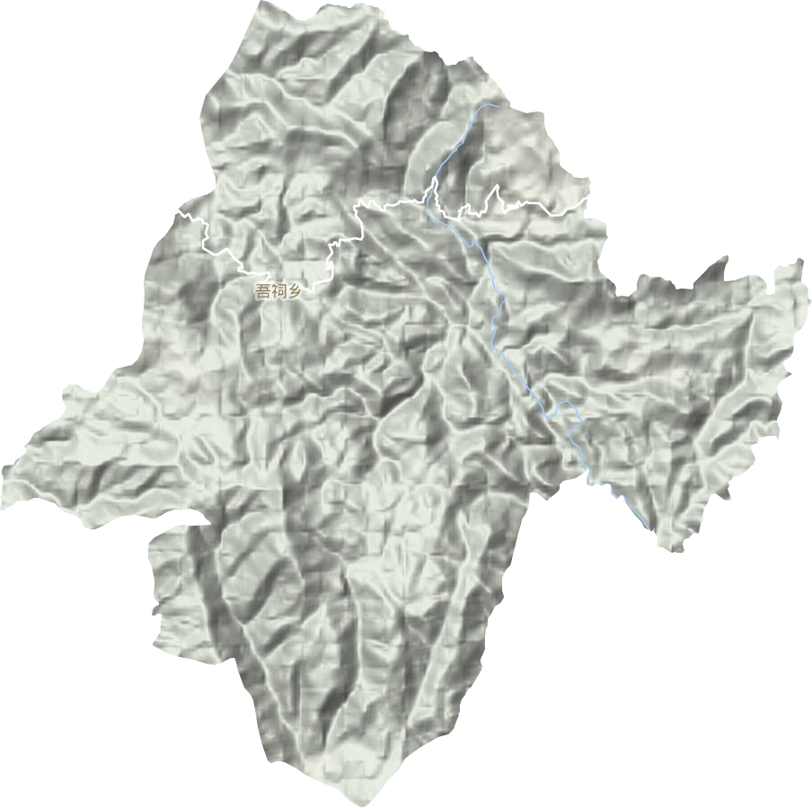吾祠乡地形地图